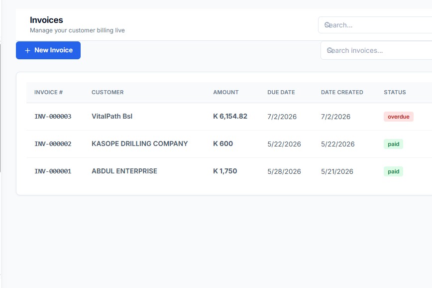 Invoicing Dashboard